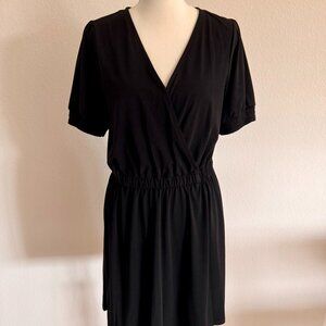 Michael Kors Black Dress with Elastic Waist and Sleeves